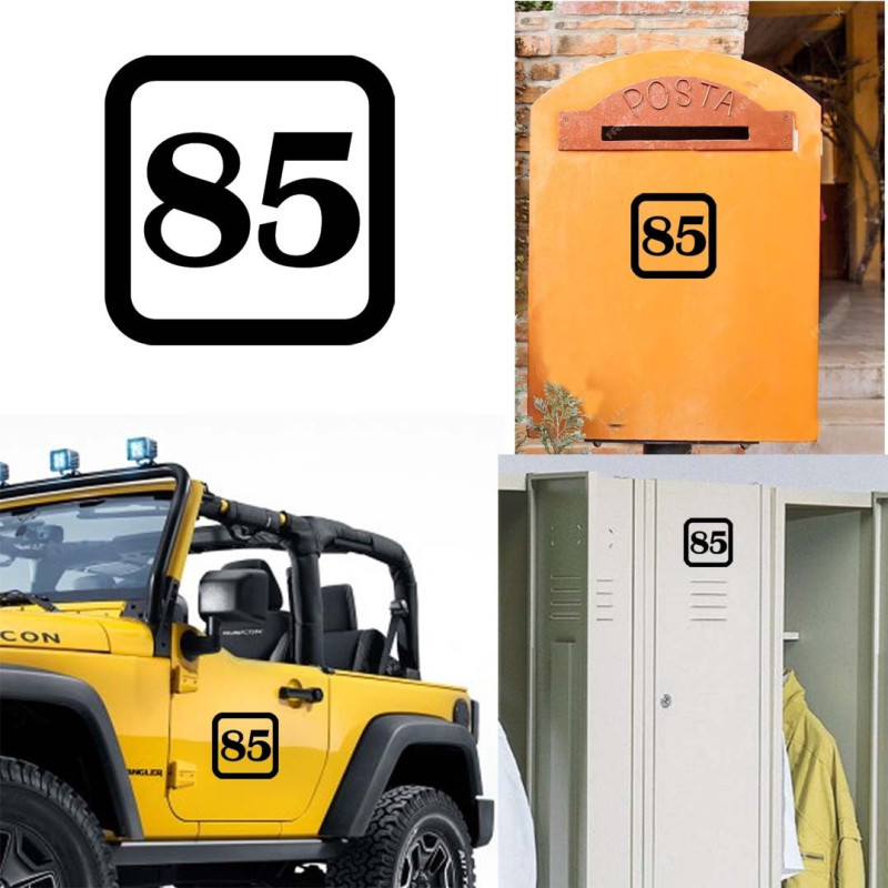 Pegatina de vinilo numero 85 version v1sq,