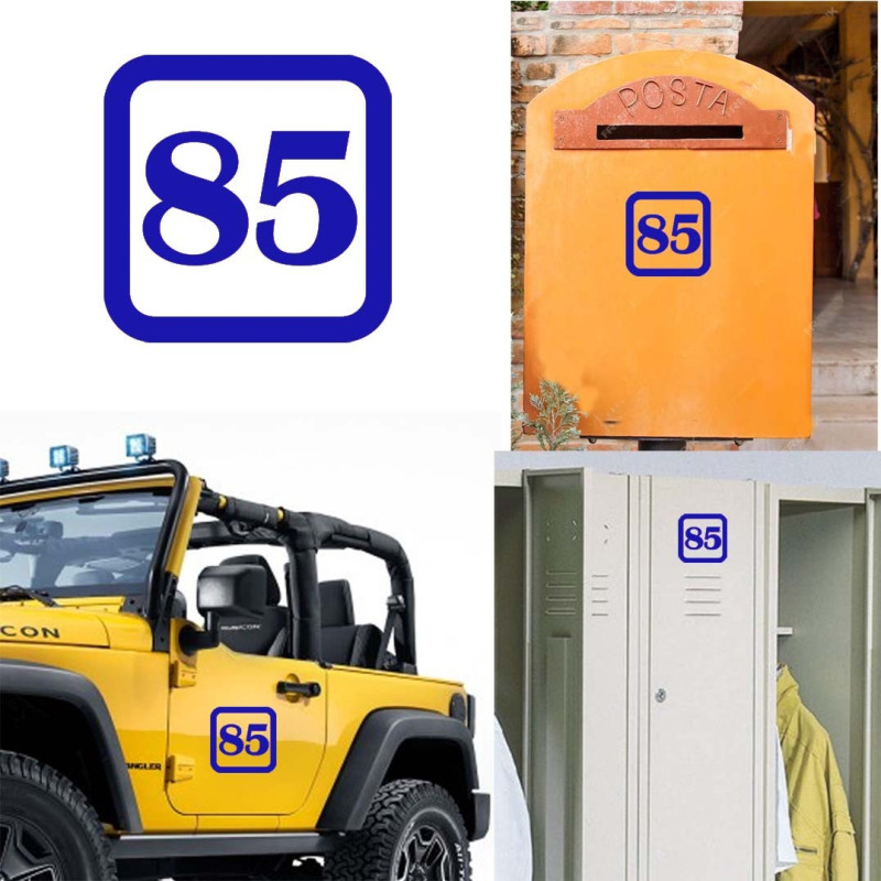 Pegatina de vinilo numero 85 version v1sq,