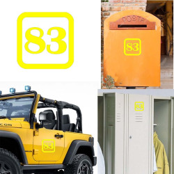 Pegatina de vinilo numero 84 version v1sq,