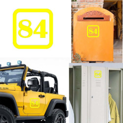 Pegatina de vinilo numero 84 version v1sq,