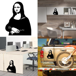 Pegatina Mona Lisa, vinilo adhesivo exterior e interior