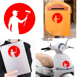 Pegatina de vinilo Pintor