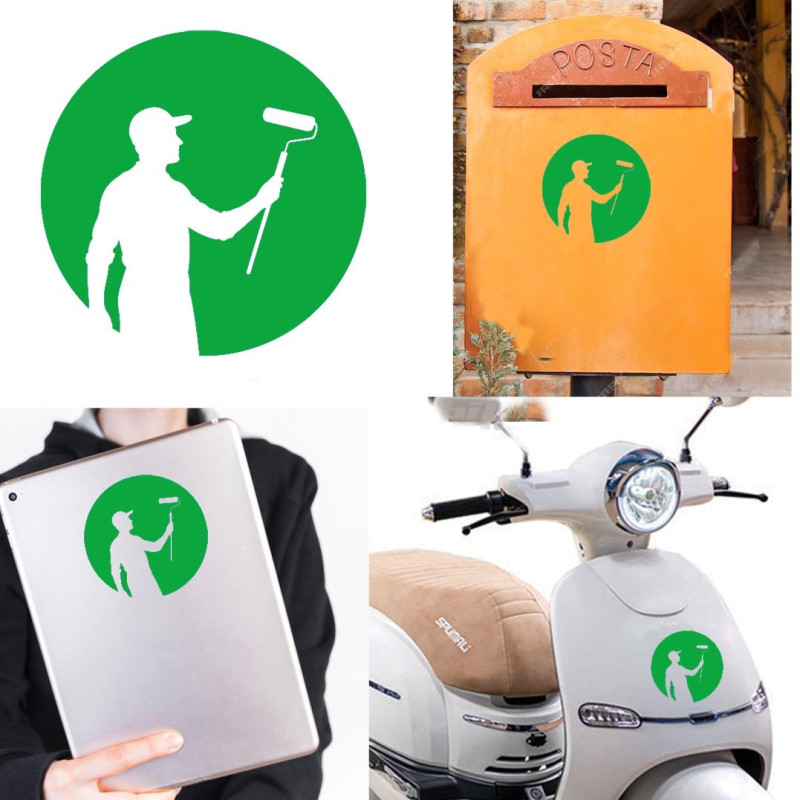 Pegatina de vinilo Pintor