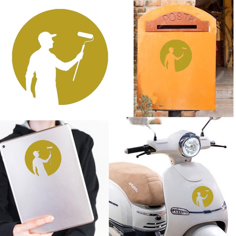 Pegatina de vinilo Pintor