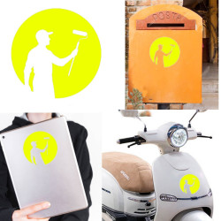 Pegatina de vinilo Pintor