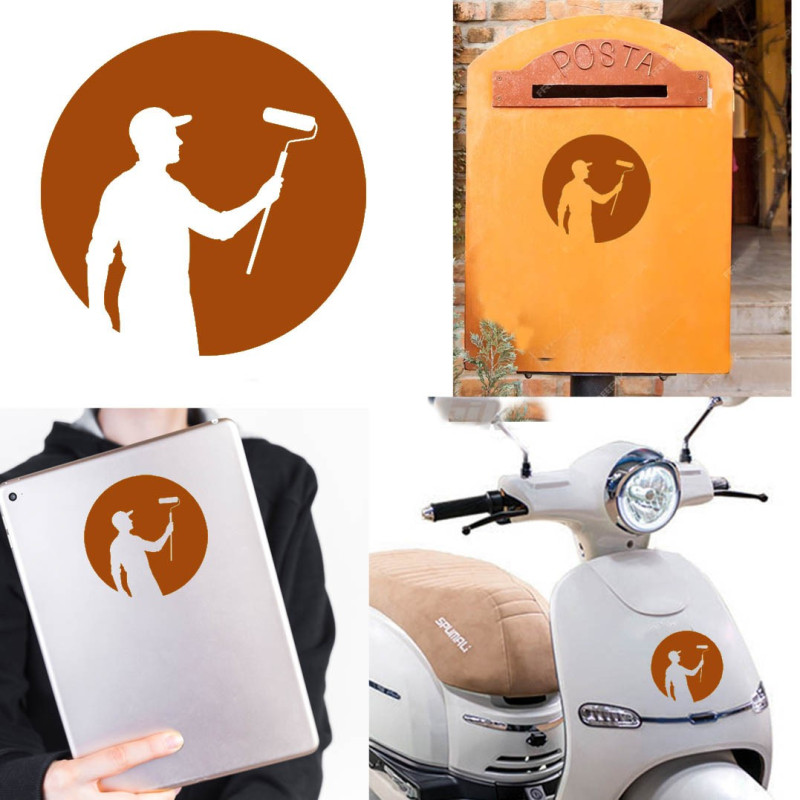 Pegatina de vinilo Pintor