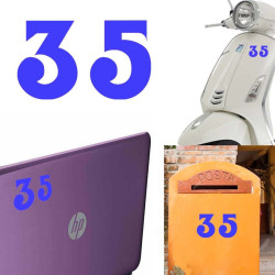 Pegatina de vinilo numero 35 versión euskal,