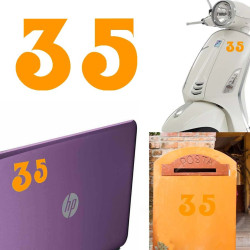 Pegatina de vinilo numero 35 versión euskal,