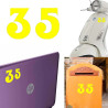 Pegatina de vinilo numero 35 versión euskal,
