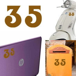 Pegatina de vinilo numero 35 versión euskal,