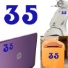 Pegatina de vinilo numero 35 versión euskal,