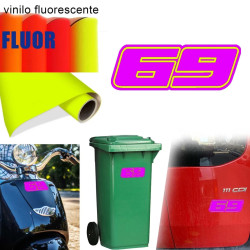 Pegatina de vinilo numero 69 versión Dream Fluorescente, 2 colores