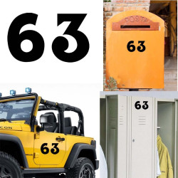 Pegatina de vinilo numero 63 versión euskal,