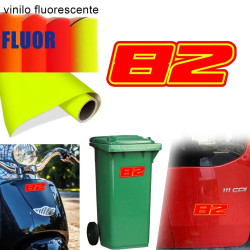 Pegatina de vinilo numero 82 versión Dream Fluorescente, 2 colores