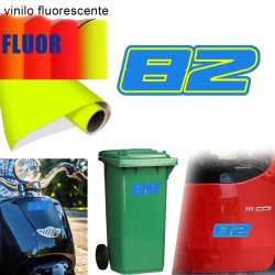 Pegatina de vinilo numero 82 versión Dream Fluorescente, 2 colores