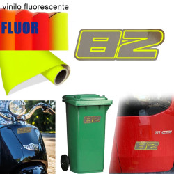 Pegatina de vinilo numero 82 versión Dream Fluorescente, 2 colores