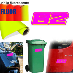 Pegatina de vinilo numero 82 versión Dream Fluorescente, 2 colores