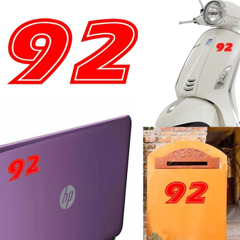 Pegatina de vinilo numero 92 versión ERAS,