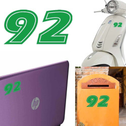 Pegatina de vinilo numero 92 versión ERAS,