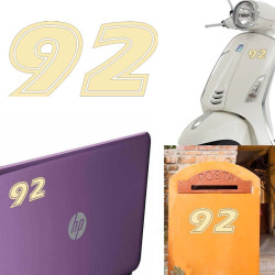 Pegatina de vinilo numero 92 versión ERAS,