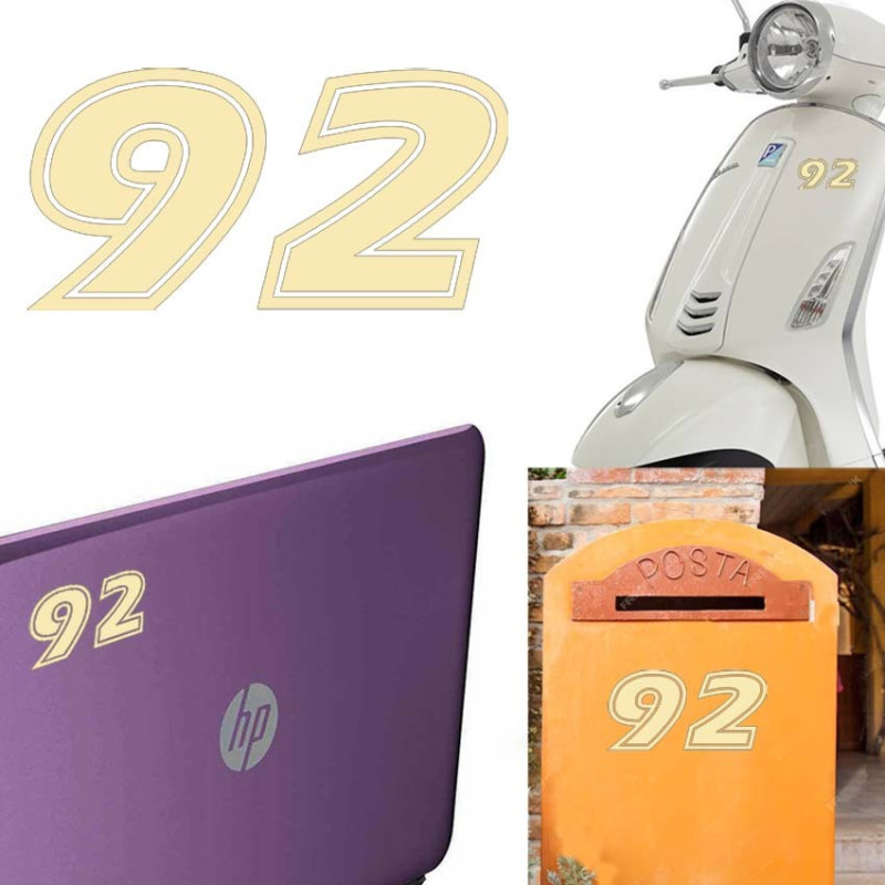 Pegatina de vinilo numero 92 versión ERAS,