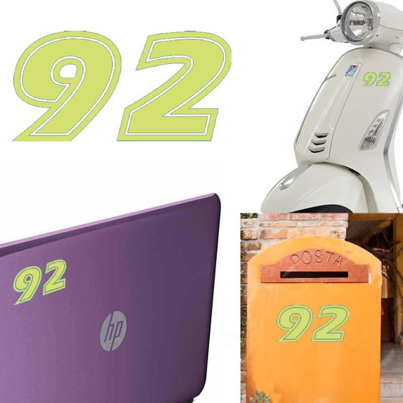 Pegatina de vinilo numero 92 versión ERAS,