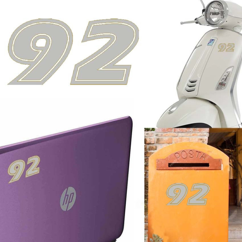 Pegatina de vinilo numero 92 versión ERAS,