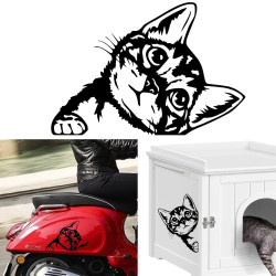 Pegatina de vinilo  Gato versión 12b,