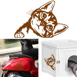 Pegatina de vinilo  Gato versión 12b,