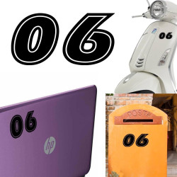 Pegatina de vinilo numero 06 versión ERAS,