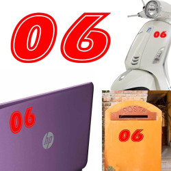 Pegatina de vinilo numero 06 versión ERAS,