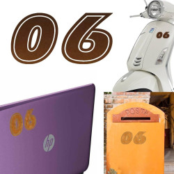 Pegatina de vinilo numero 06 versión ERAS,