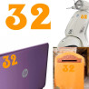 Pegatina de vinilo numero 32 versión euskal,