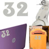 Pegatina de vinilo numero 32 versión euskal,