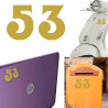 Pegatina de vinilo numero 53 versión euskal,