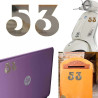 Pegatina de vinilo numero 53 versión euskal,