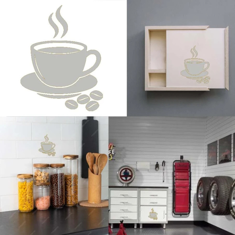 Pegatina Cafe, vinilo adhesivo para exterior o interior