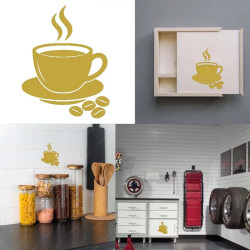 Pegatina Cafe, vinilo adhesivo para exterior o interior