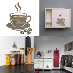 Pegatina Cafe, vinilo adhesivo para exterior o interior