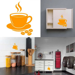 Pegatina Cafe, vinilo adhesivo para exterior o interior