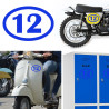 Numero 12 oval, pegatina de vinilo