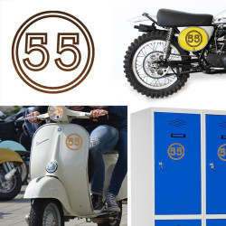 Pegatina de vinilo numero 55 versión vii,