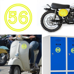 Pegatina de vinilo numero 56 versión vii,