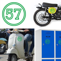 Pegatina de vinilo numero 57 versión vii,