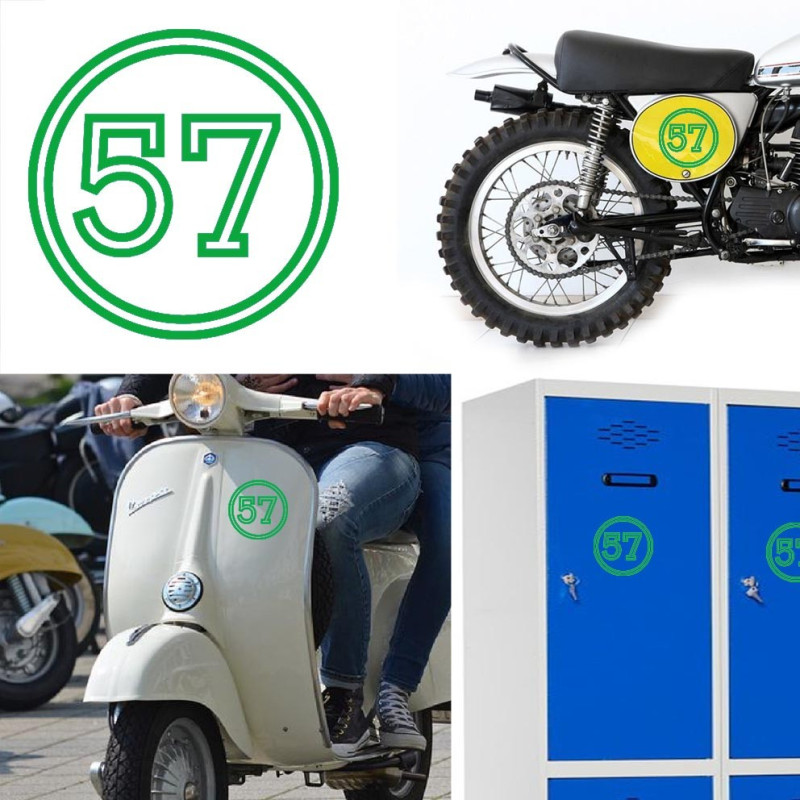 Pegatina de vinilo numero 57 versión vii,