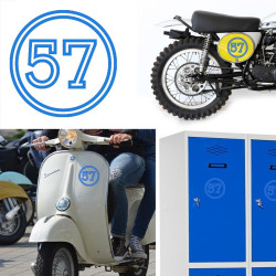 Pegatina de vinilo numero 57 versión vii,