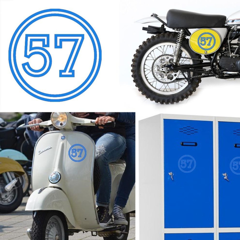 Pegatina de vinilo numero 57 versión vii,