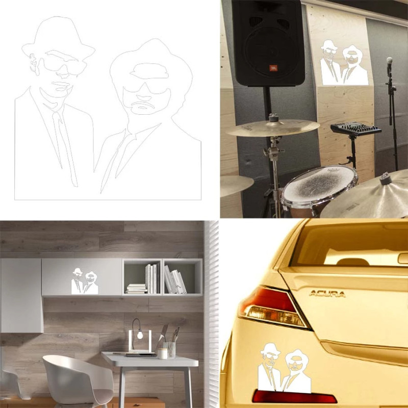 Blue Brothers versión v1b, pegatina de vinilo