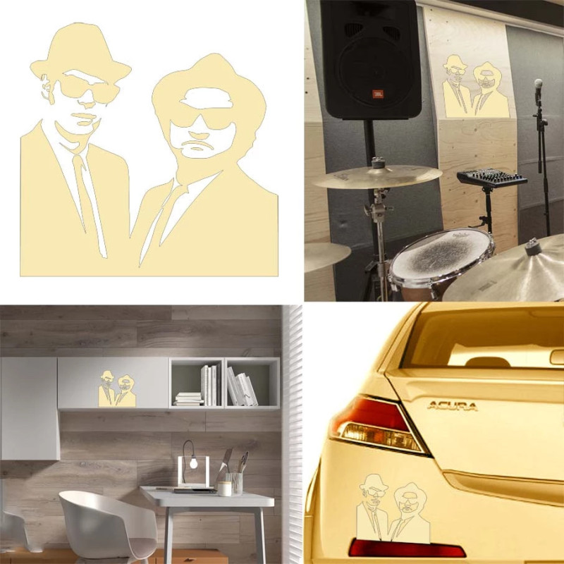 Blue Brothers versión v1b, pegatina de vinilo