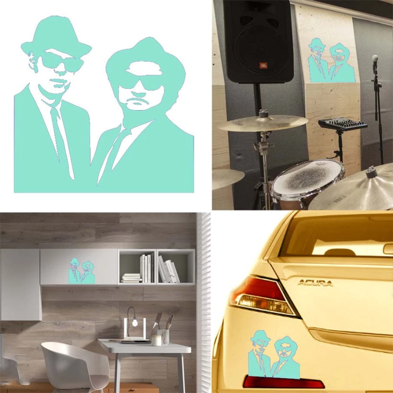 Blue Brothers versión v1b, pegatina de vinilo